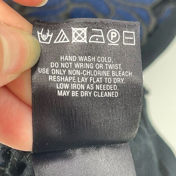 Postmark Anthropologie Womens Koria Floral Lace Shell Top Blouse Blue Small - Picture 6 of 10